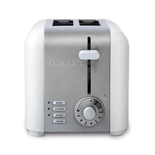 CUISINART CPT320WC 2Slice Compact Stainless Toaster White Wayfair